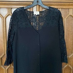 Sezane lace sleeve dress. Size 40. Worn once.